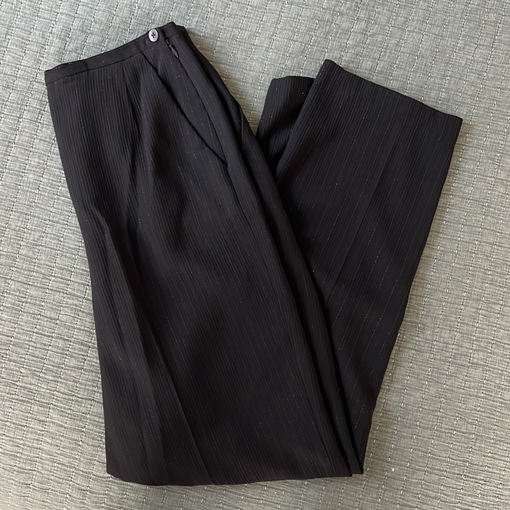 Lafayette 148 holiday metallic pinstripe pants size 8